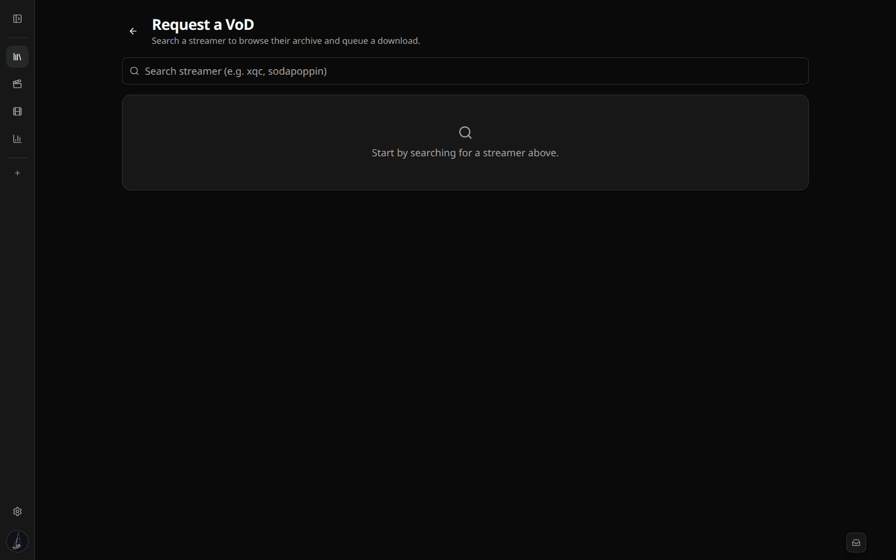 Request VoD page